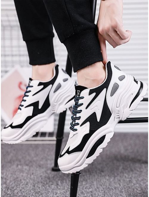 Buy Men Two Tone Lace-up Front Chunky Sneakers online | Topofstyle