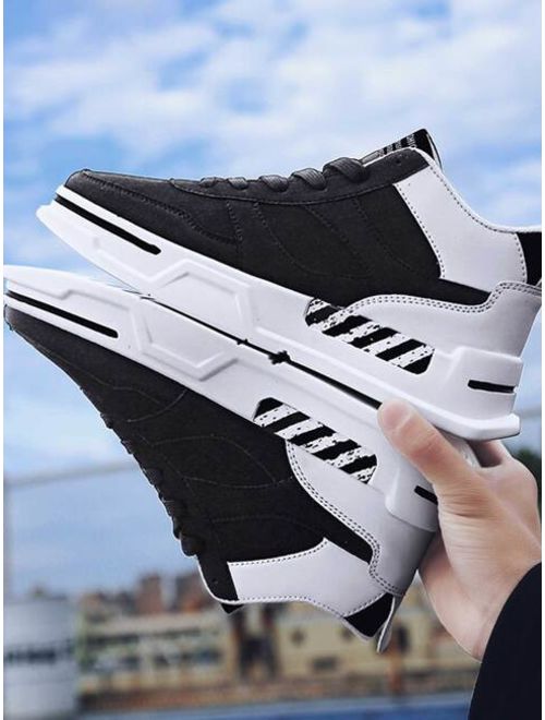 Men Lace-up Front Skate Sneakers