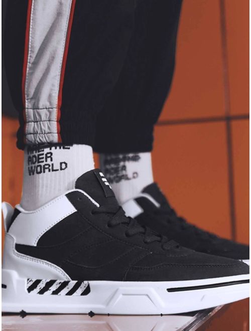 Men Lace-up Front Skate Sneakers