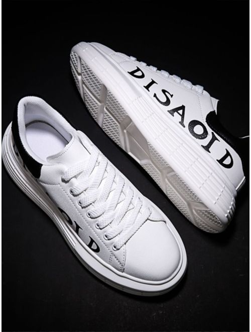 Men Letter Graphic Wide Fit Sneakers