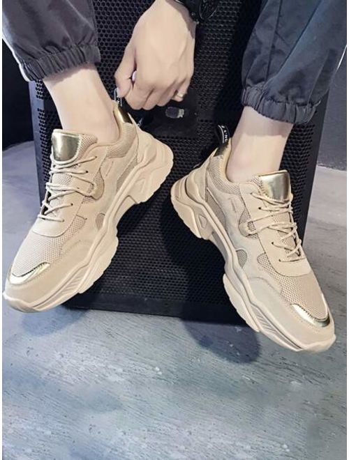 Shein Men Letter Graphic Lace-up Chunky Sneakers