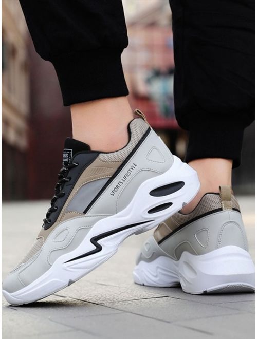 Shein Men Letter Graphic Chunky Sneakers