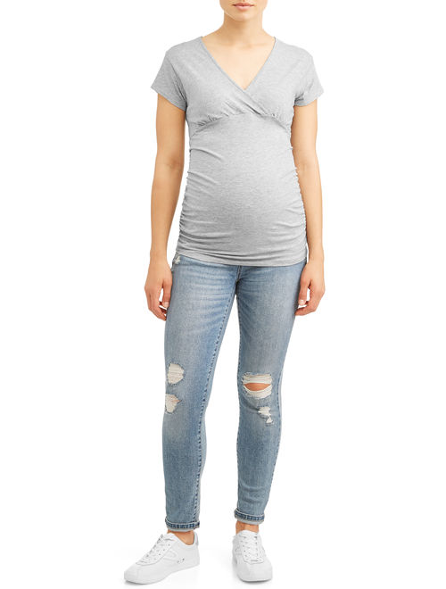 Oh! Mamma Maternity empire waist top - available in plus sizes