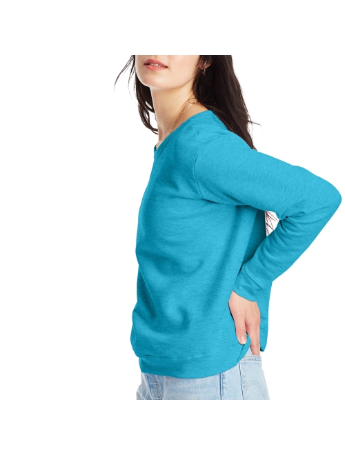 Hanes Women's Crewneck Sweatshirt, EcoSmart Fleece Women's Pullover Sweatshirt, Sweatshirt for Women