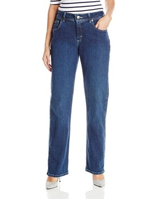 Lee Riders Riders by Lee Indigo Women's Relaxed Fit Straight-Leg Jean, Patriot Blue, 12