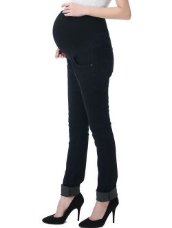 Maternity Women's Straight Leg Denim Jeans - Black/Blue 30