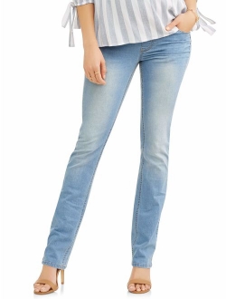 Oh! Mamma Maternity Straight Leg Jeans with Full Panel - Available in Plus Size