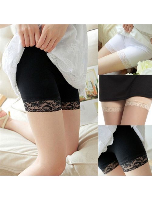 Canis Womens Safety Shorts Soft Lace Seamless Breathable Leggings Pants Shorts