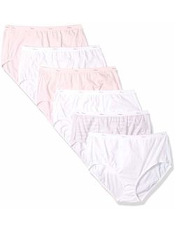 Women's cotton brief assorted panties - 6 pack