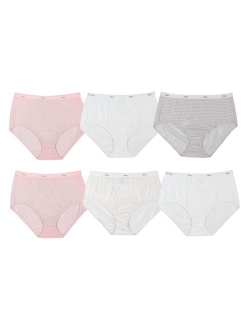 Women's cotton brief assorted panties - 6 pack