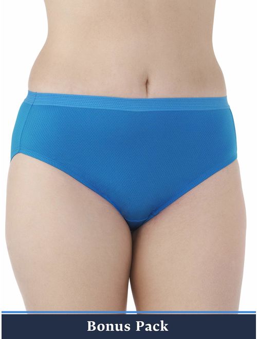 Fit for Me by Fruit of the Loom Fit for Me Women's Plus 6+2 Bonus Pack Assorted Breathable Micro-Mesh Brief Panties