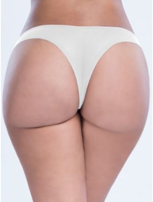 Oh La La Cheri Womens Plus Size Crotchless Pearl Thong Style-2066X