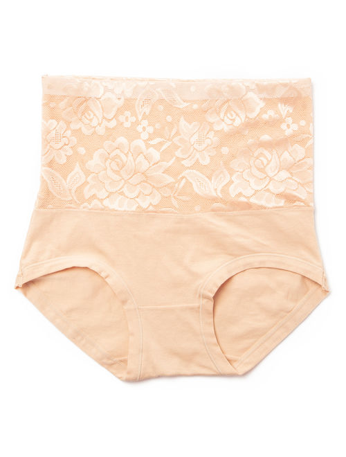 LELINTA Women's Cotton High Waist Underwear Breathable Soft Tummy Control Bikini Panties Plus Size 2XL