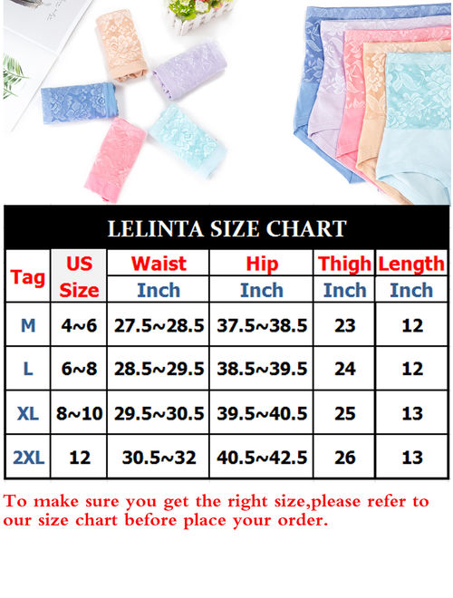 LELINTA Women's Cotton High Waist Underwear Breathable Soft Tummy Control Bikini Panties Plus Size 2XL