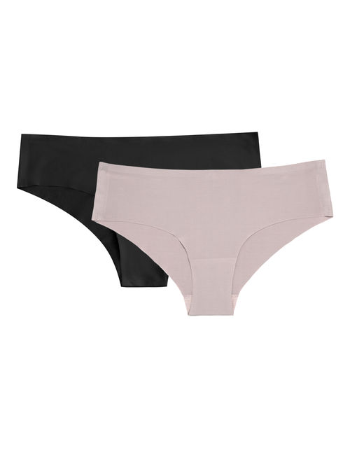 Smart & Sexy Women's No-show Hipster Panty, 2-pack
