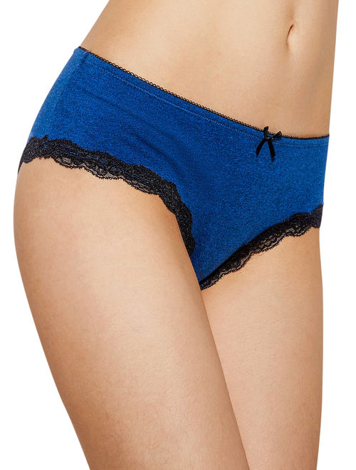 Charmo Women's Cotton Soft Underwear Stretch Hipster Solid Panties 4 Packs