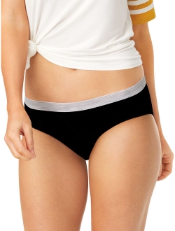 Women's sporty cotton hipster assorted panties, 6 pack