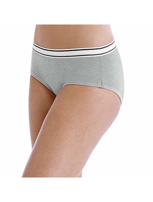Hanes Women's sporty cotton hipster assorted panties, 6 pack