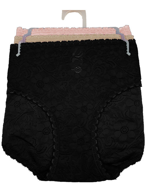 Secret Treasures Women's lace hipster panties, 3 pack