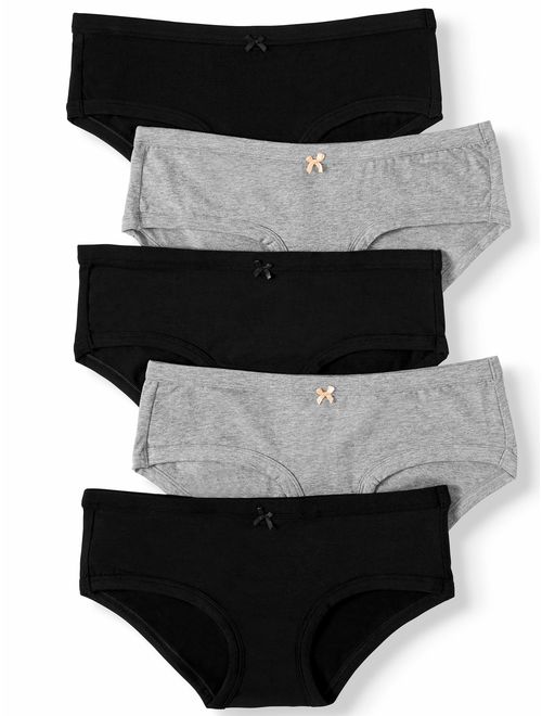 No Boundaries Women's cotton hipster panty, 5 Pack