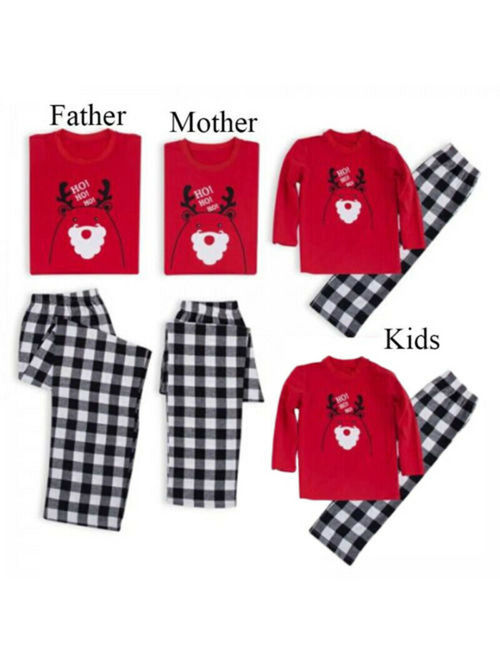 XIAXAIXU Christmas Xmas Kid Parent Family Matching Set Home Sleepwear Pajamas Clothes