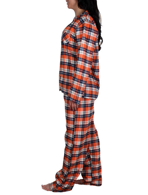 Enimay Women's Cotton Flannel Plaid Pajama Sets LF-1 Size M