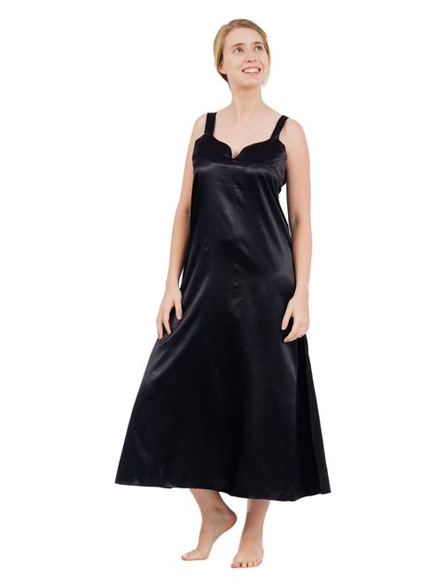 Up2date Fashion's Women's Long Satin Chemise / Nightgown