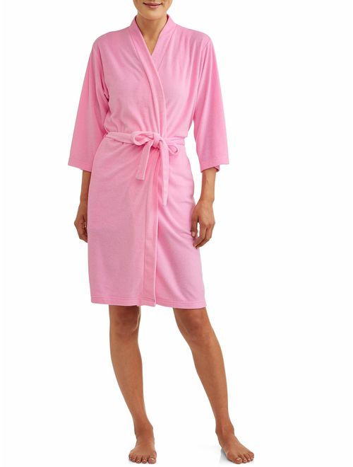 Lissome Women's and Women's Plus Terry Wrap Robe