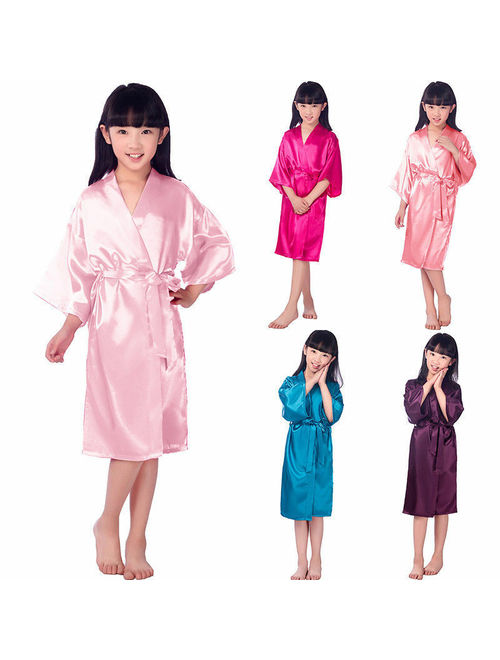 Meihuida Kids Girl Boy Children Kimono Dressing Gown Bath Robe Homewear Sleepwear Pajamas