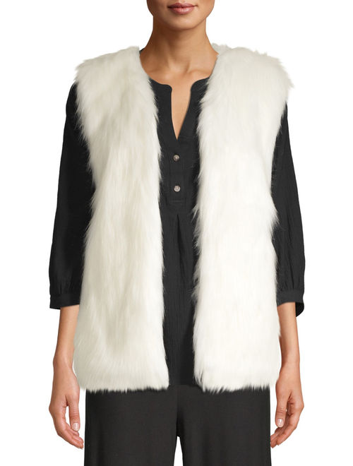 Time and Tru Women's Fur Vest