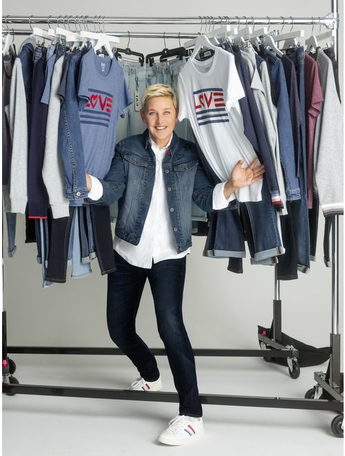 EV1 from Ellen DeGeneres Love Graffiti Denim Jacket Women's