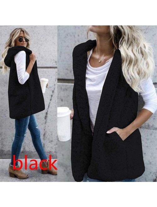 Winter High quality Faux Fur Vest coat Luxury Warm Women Vests