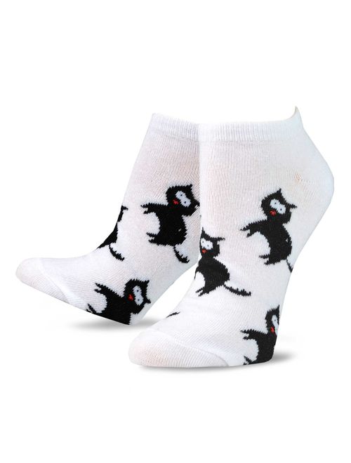 TeeHee Women's Valued 9+1 Pack Fashion No Show Cotton Socks (Fish and Animal)