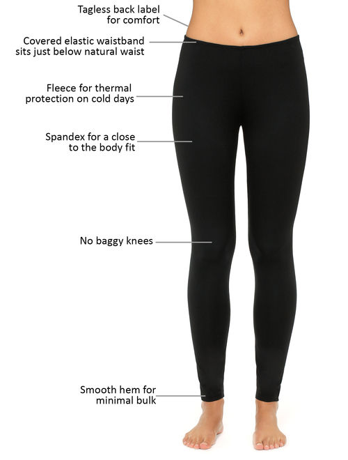 ClimateRight by Cuddl Duds Women's Stretch Fleece Warm Underwear Leggings