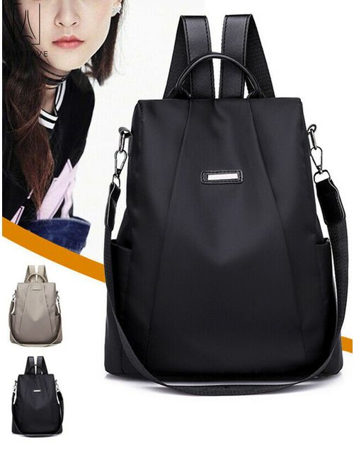 GustaveDesign Women Backpack Waterproof Oxford Cloth Anti-theft Rucksack Travel Shoulder Bag School Bags for Girls "Black"