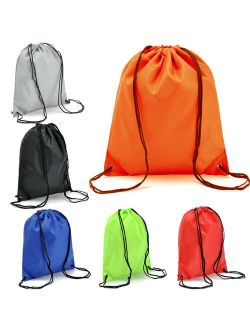 String Drawstring Travel Backpack Bag Cinch Sack School Tote Gym Bag Sports Pack