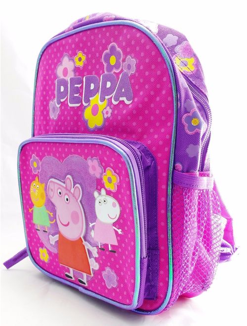 Mini Backpack - Peppa Pig - Pink w/Friends 10" Girls Bag 137636-2