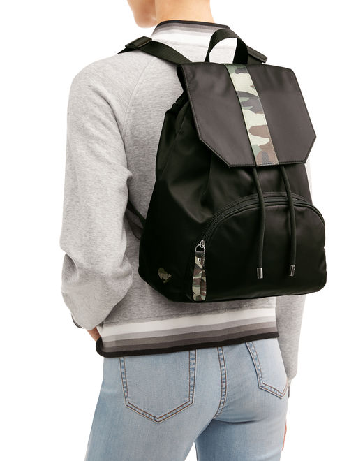 EV1 from Ellen DeGeneres Black Flap Nylon Backpack