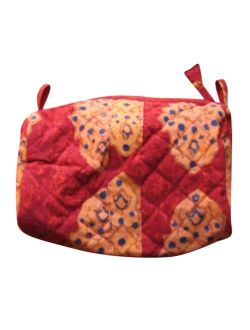 Block Printed Cotton Quilted Kensington Accessory Bag 8 x 6