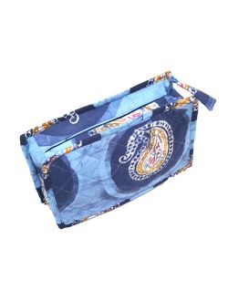 authentic batik cotton quilted clutch bag 9 x 7