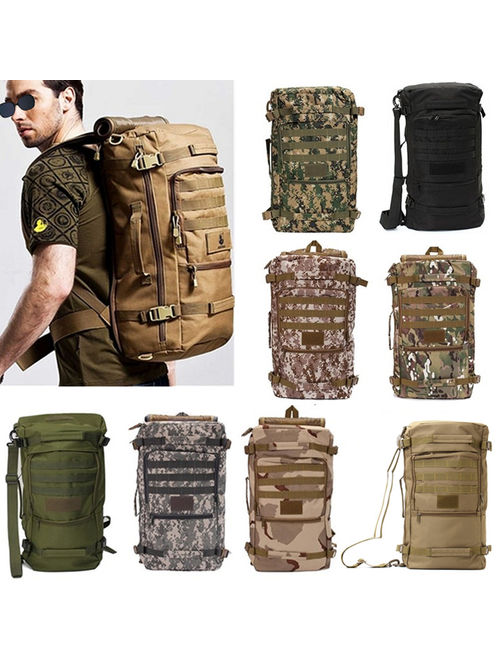50L Waterproof Outdoor Military Tactical Pack Sports Backpack Bag Camping Fishing Travel Bag Portable Shoulder Strap