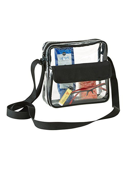 Clear Crossbody Messenger Shoulder Bag with Adjustable Strap