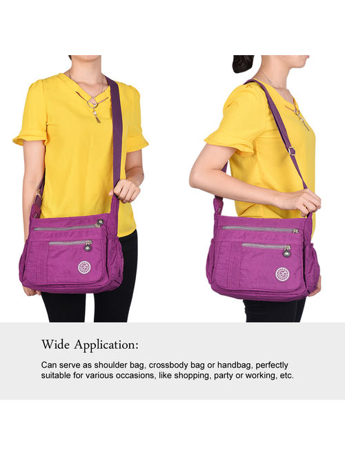 Vbiger Waterproof Shoulder Bag Fashionable Cross-body Bag Casual Bag Handbag for Women, Purple