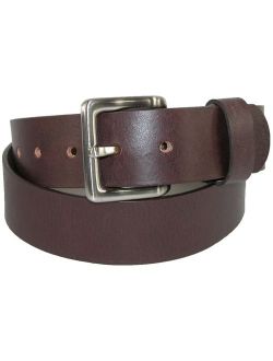 Men's Leather Bridle Belt with Removable Buckle