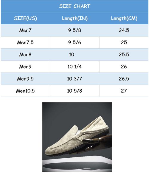 Fashion Mens Loafers Casual Boat Shoes Linen Slip On Driving Moccasins Breathable Flats
