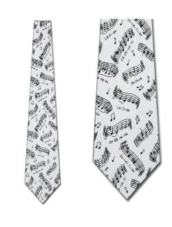 Do Re Mi Musical Notes Necktie Mens Tie