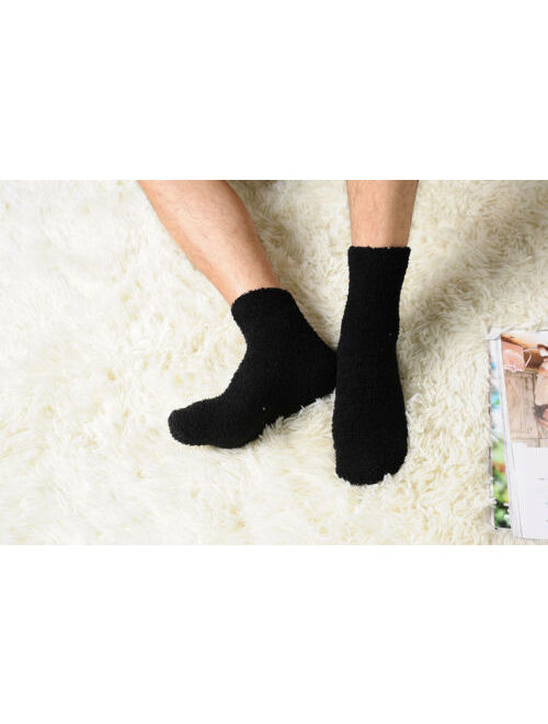 Mens Thick Winter Warm Coral Fleece Slipper Floor Socks Non-slip Towel Socks