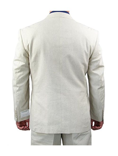 Comfortable 2pc Men's 2-Button Linen and Cotton Blend Suit