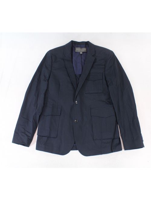 Navy Blue Mens Large Two Button Notched Blazer $133 L