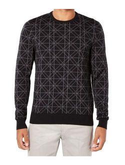 Mens Geo Jacquard Crewneck Sweater 2XL